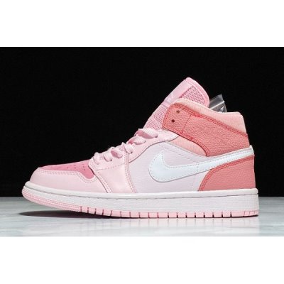 Nike Bayan Air Jordan 1 Mid Aj1 Digital Pembe Basketbol Ayakkabısı Türkiye - FKVBHK48